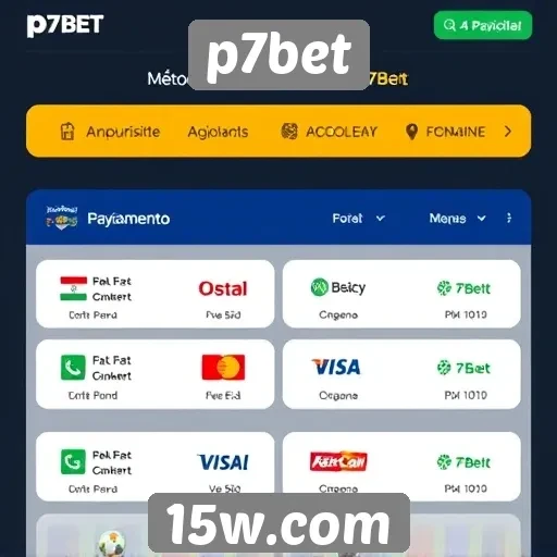 Avaliação dos métodos de pagamento do P7bet