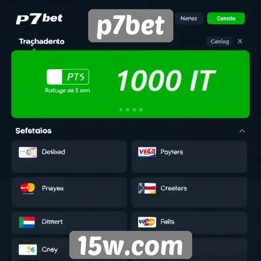 Opções de pagamento disponíveis no p7bet